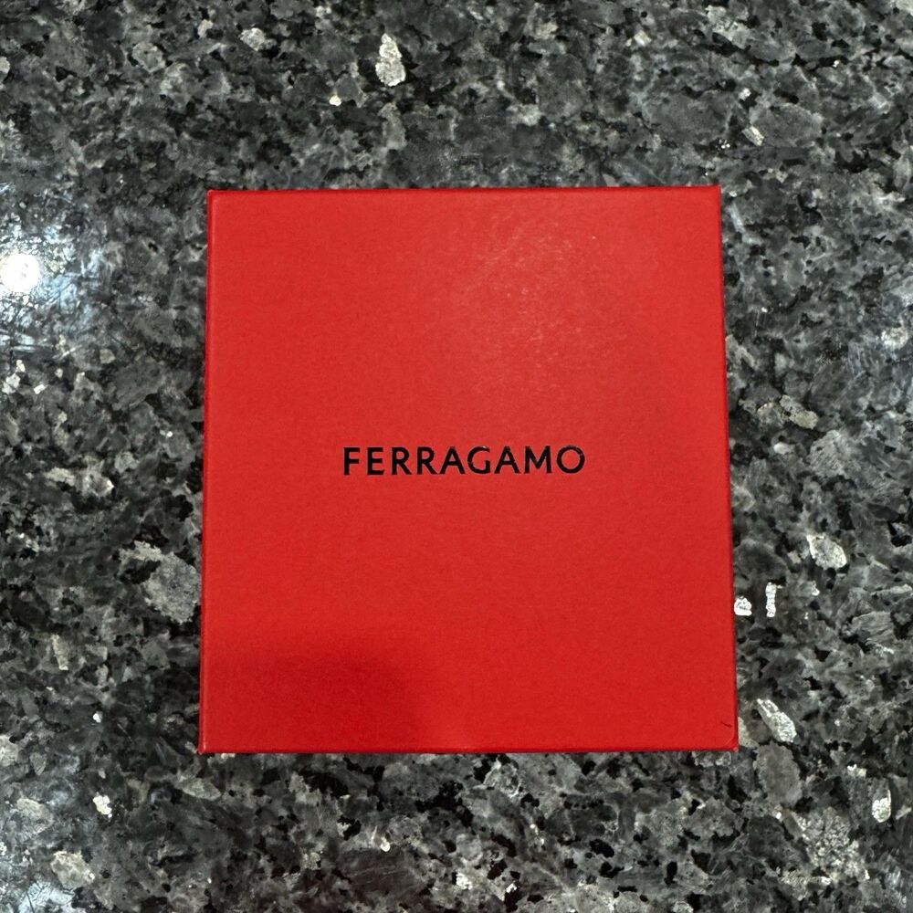 Ferragamo Authentic Red Shopping Logo Belt Gift Empty Box 6x5.5x3